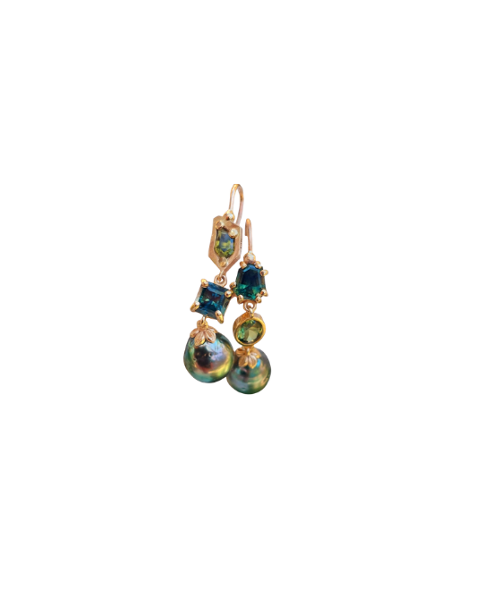 Emerald drop earrings
