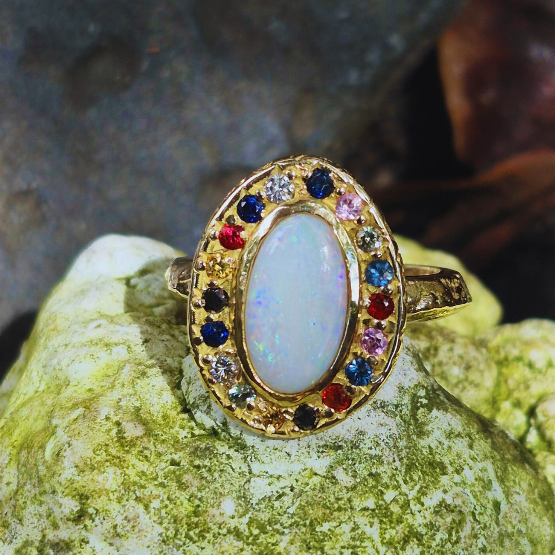 Opal and diamond ring (Sophia)