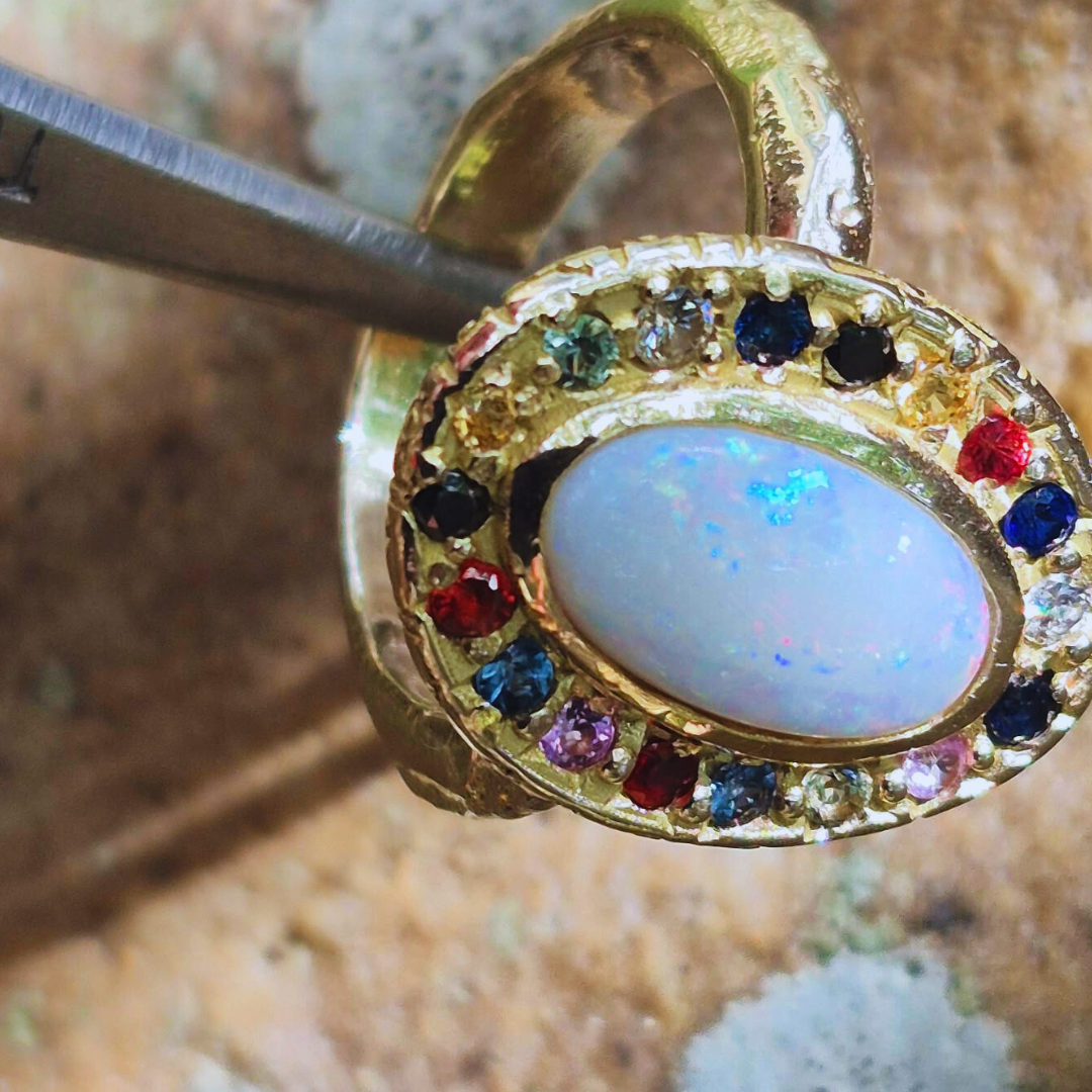 Opal and diamond ring (Sophia)