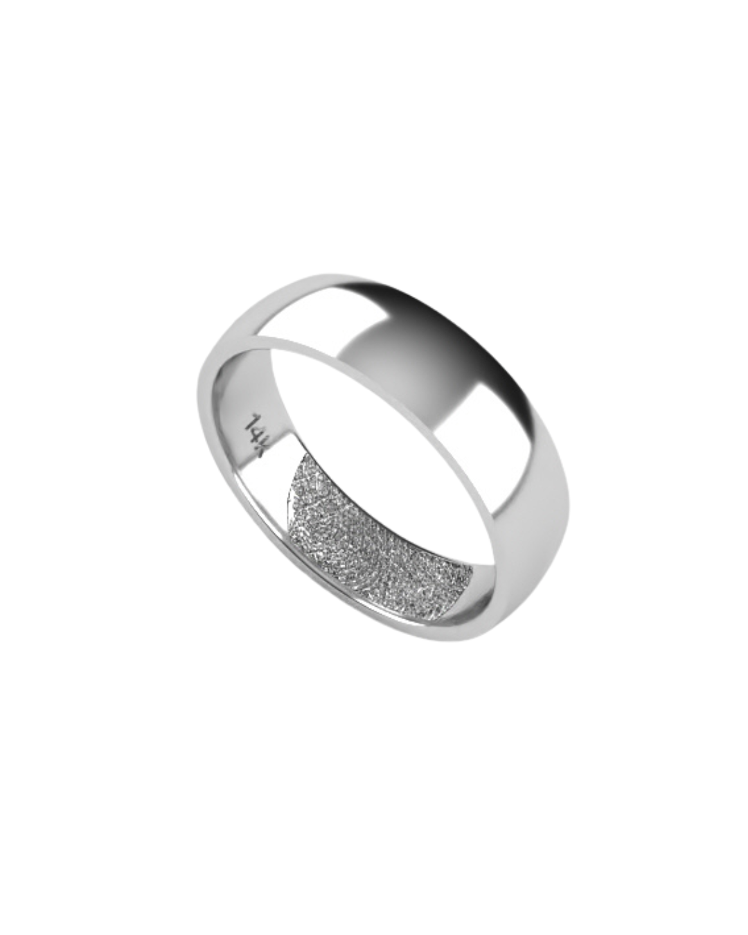 Fingerprint Mens/Unisex Wide Wedder