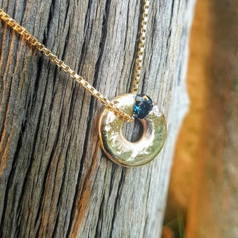 Gemstone donut pendants (Neeni's lucky dip)