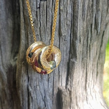 Gemstone donut pendants (Neeni's lucky dip)