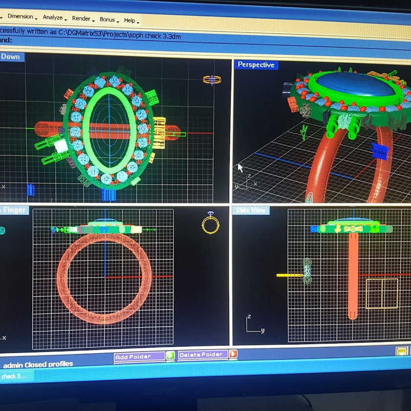 Opal and diamond ring (Sophia)