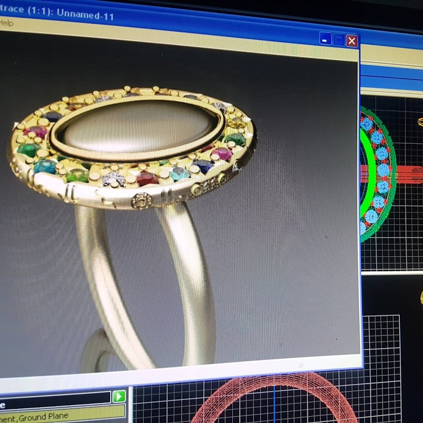 Opal and diamond ring (Sophia)