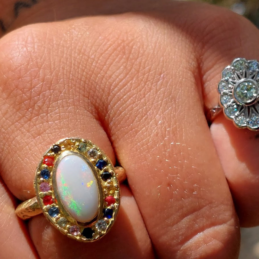 Opal and diamond ring (Sophia)