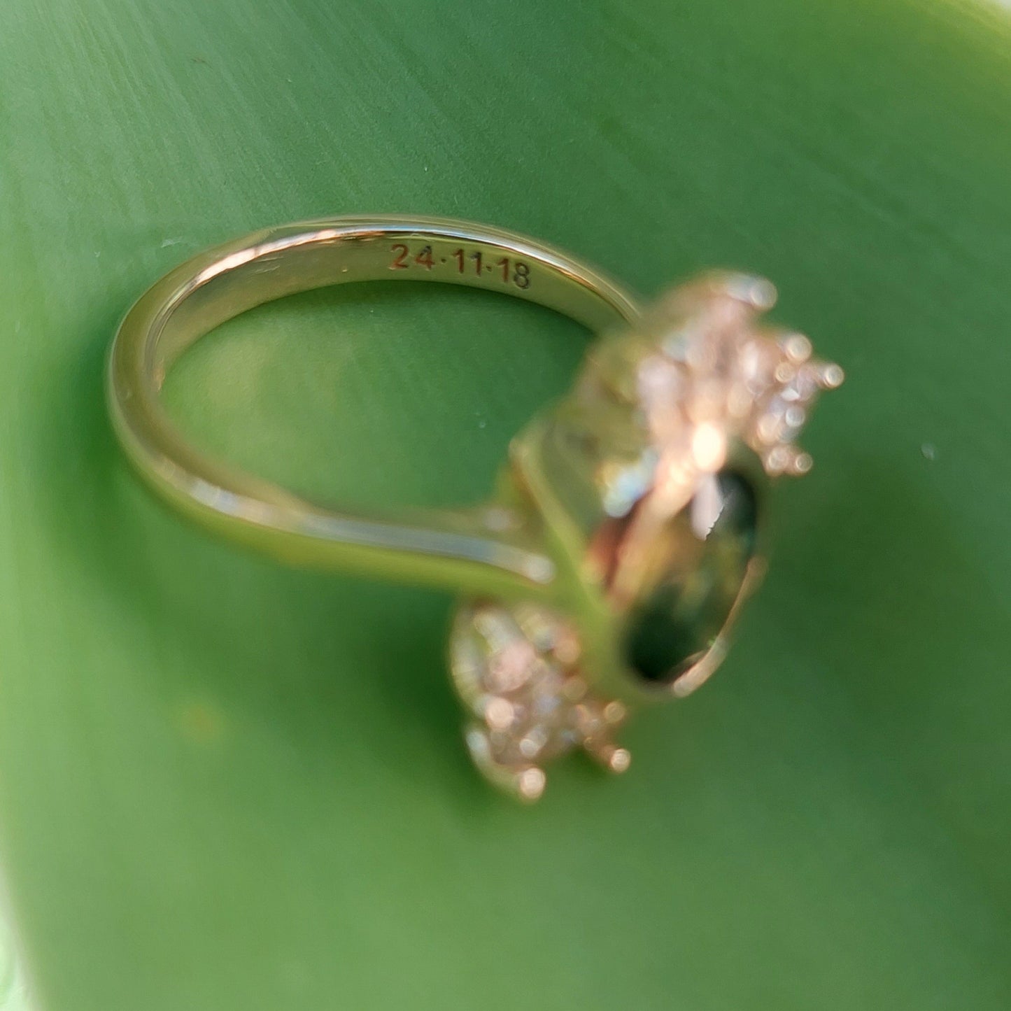 'Emma' Sapphire and diamond cluster ring