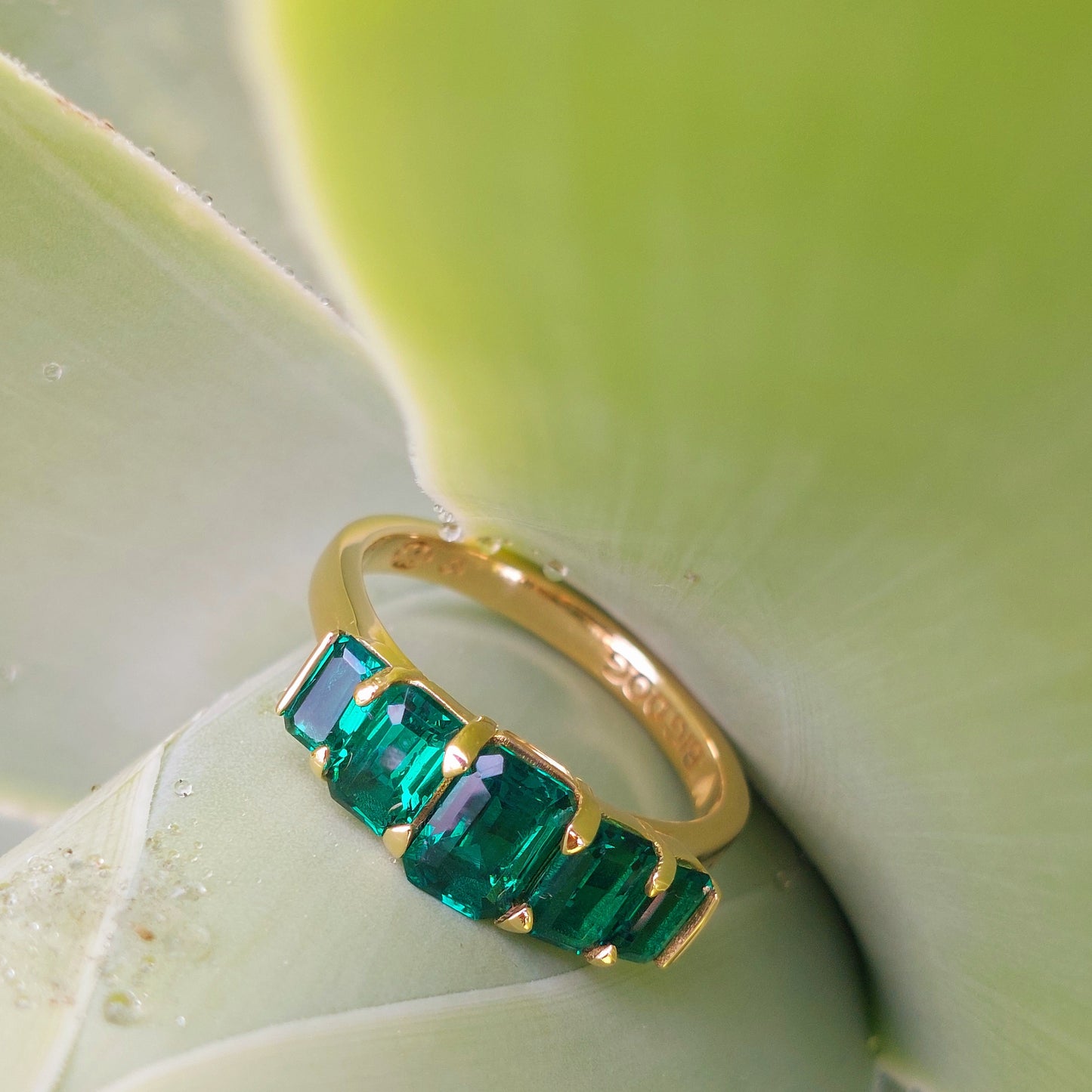 Emerald cut Emerald ring (Kylie)