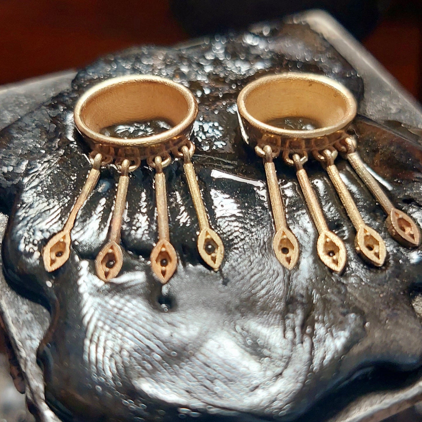 Emerald drop earrings