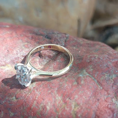 Oval diamond engagement ring  (Chloe)