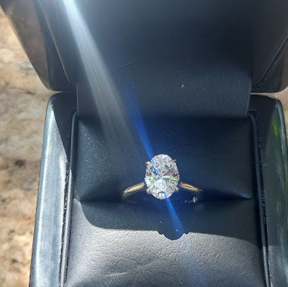 Oval diamond engagement ring  (Chloe)