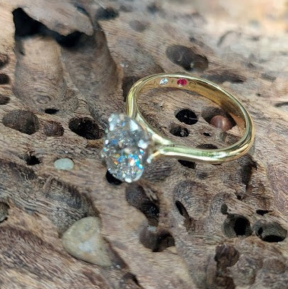 Oval diamond engagement ring  (Chloe)