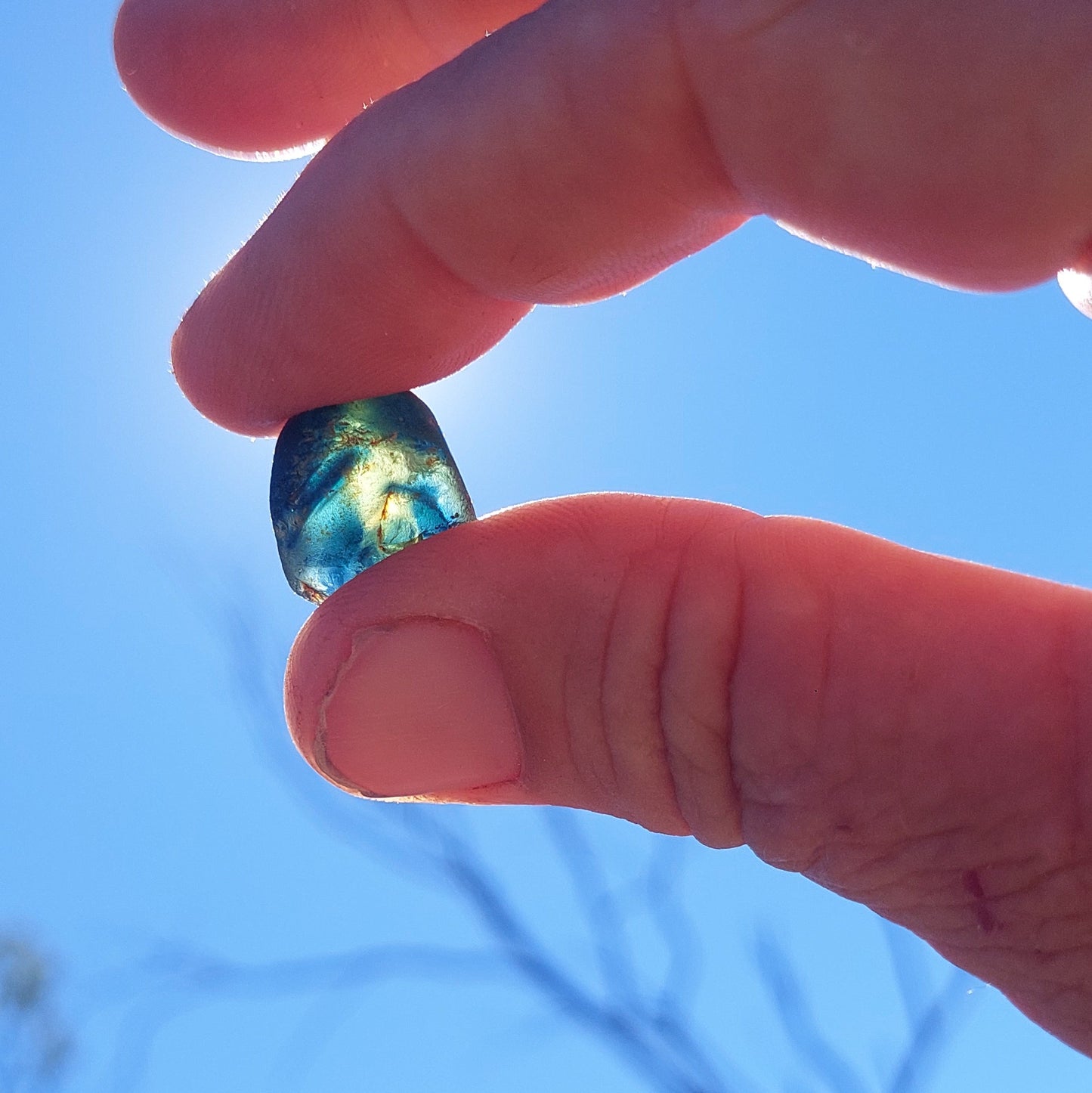 Australian Sapphire fresh out of the ground