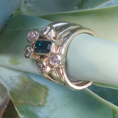 Organic Sapphire and diamond stackers (Chez)
