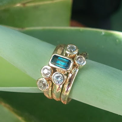 Organic Sapphire and diamond stackers (Chez)