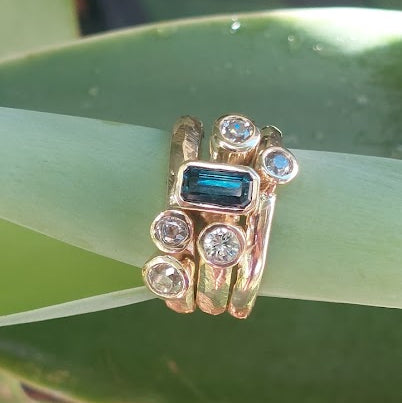 Organic Sapphire and diamond stackers (Chez)