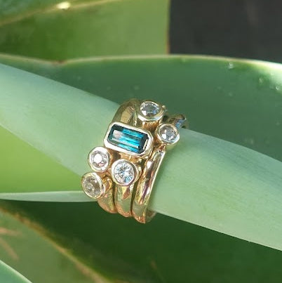 Organic Sapphire and diamond stackers (Chez)