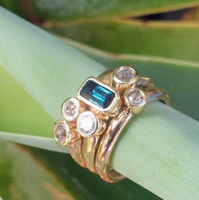 Organic Sapphire and diamond stackers (Chez)