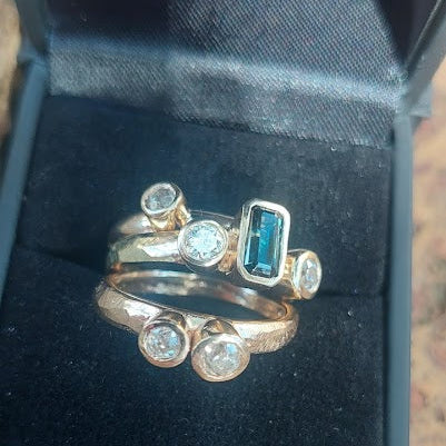 Organic Sapphire and diamond stackers (Chez)