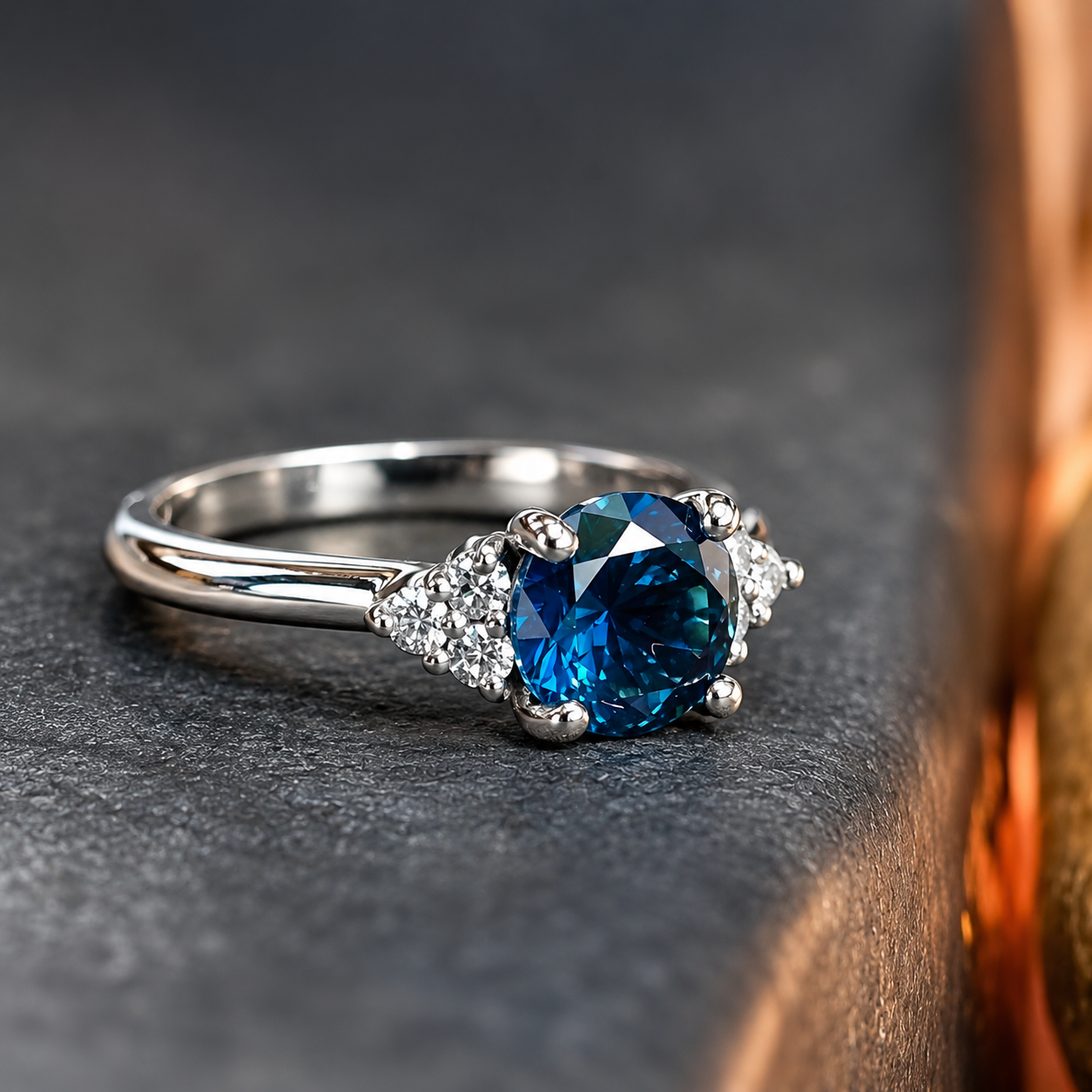 Aimee Australian Sapphire engagement ring