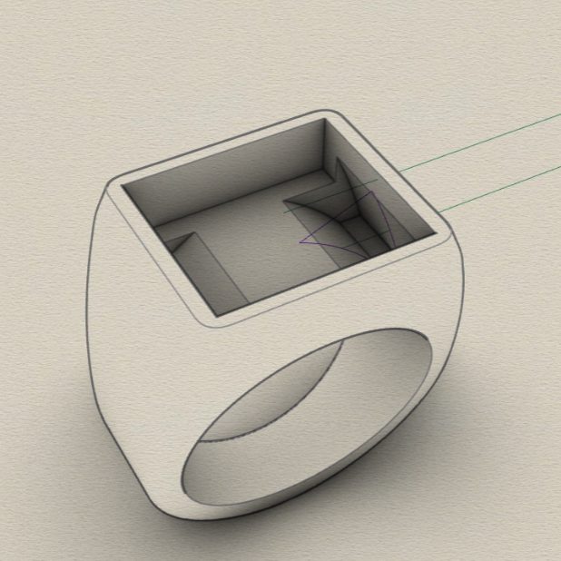 Keepsake memorial ring for Ashes