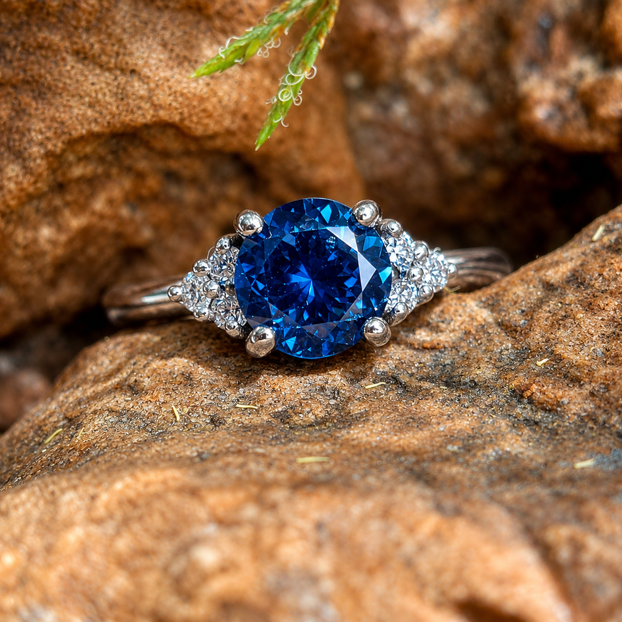 Aimee Australian Sapphire engagement ring