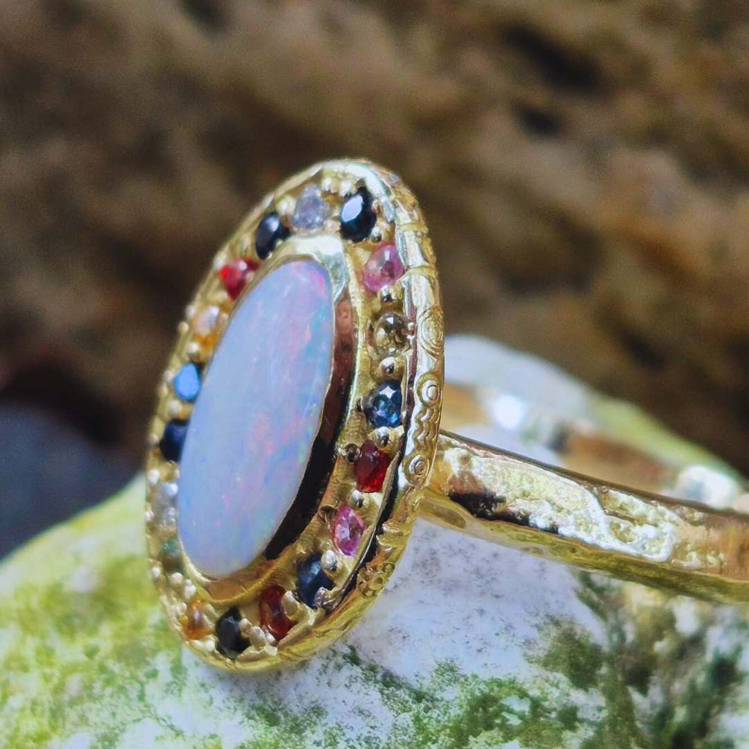 Opal and diamond ring (Sophia)