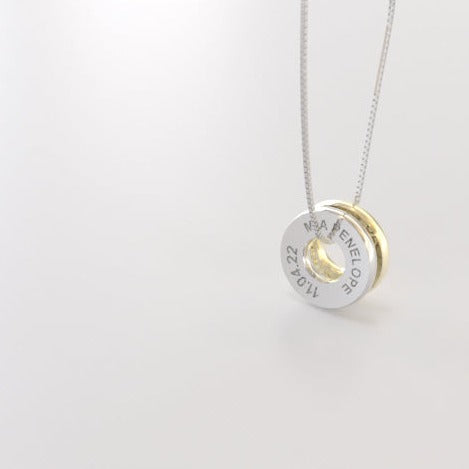 Precious metal name Rondel/pendant