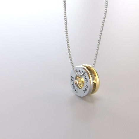 Precious metal name Rondel/pendant