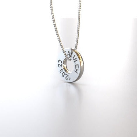 Precious metal name Rondel/pendant