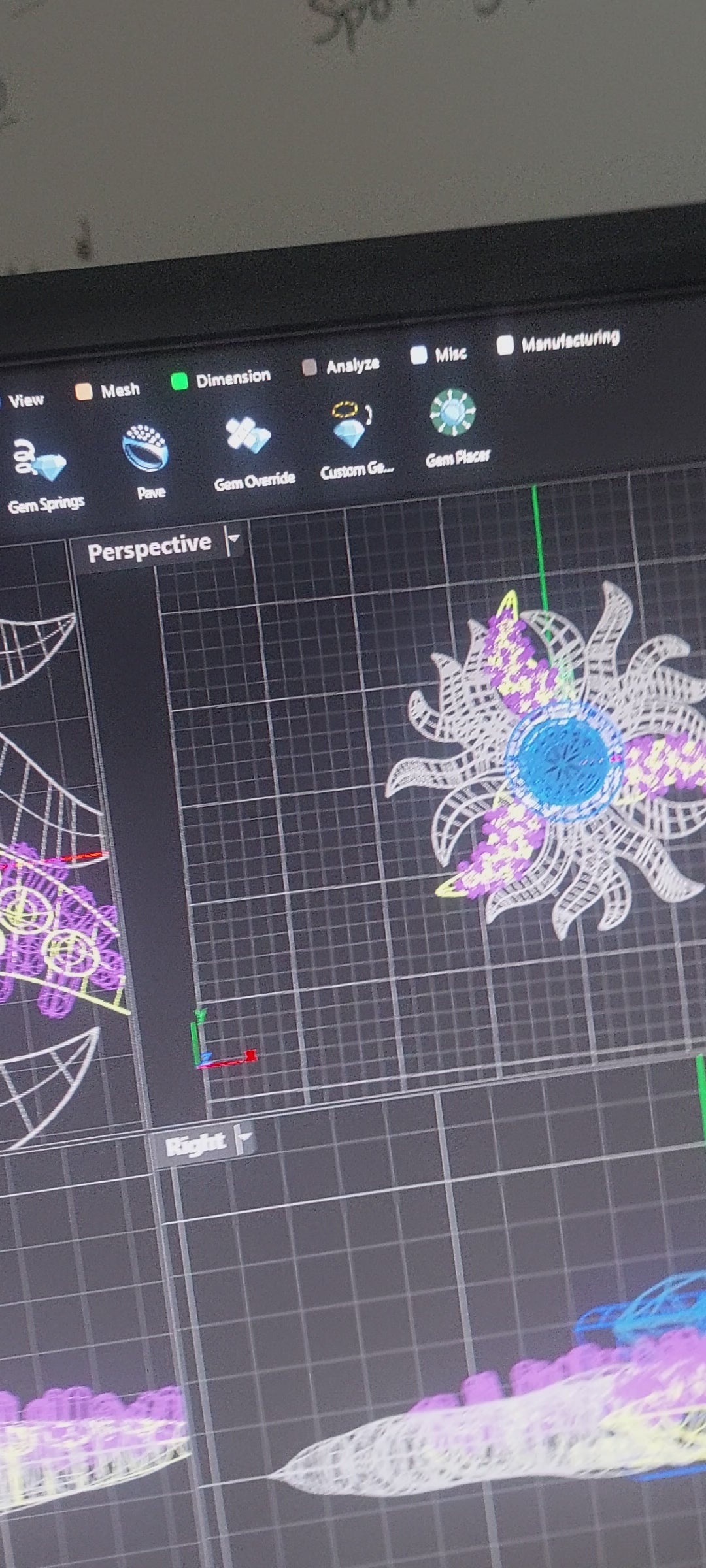 video of sapphire sun pendant designing on the CAD