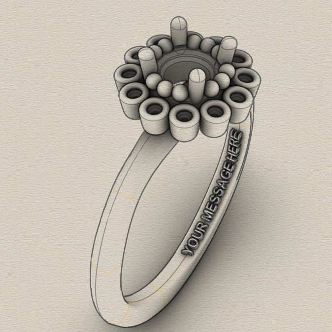 Diamond flower ring
