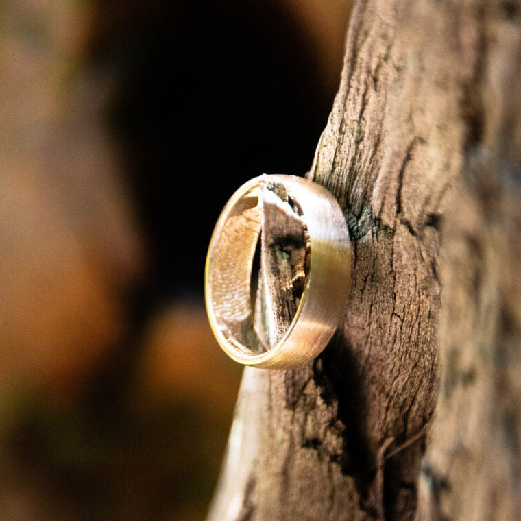 Fingerprint Mens/Unisex Wide Wedder