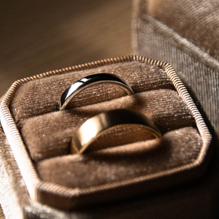 Fingerprint Mens/Unisex Wide Wedder